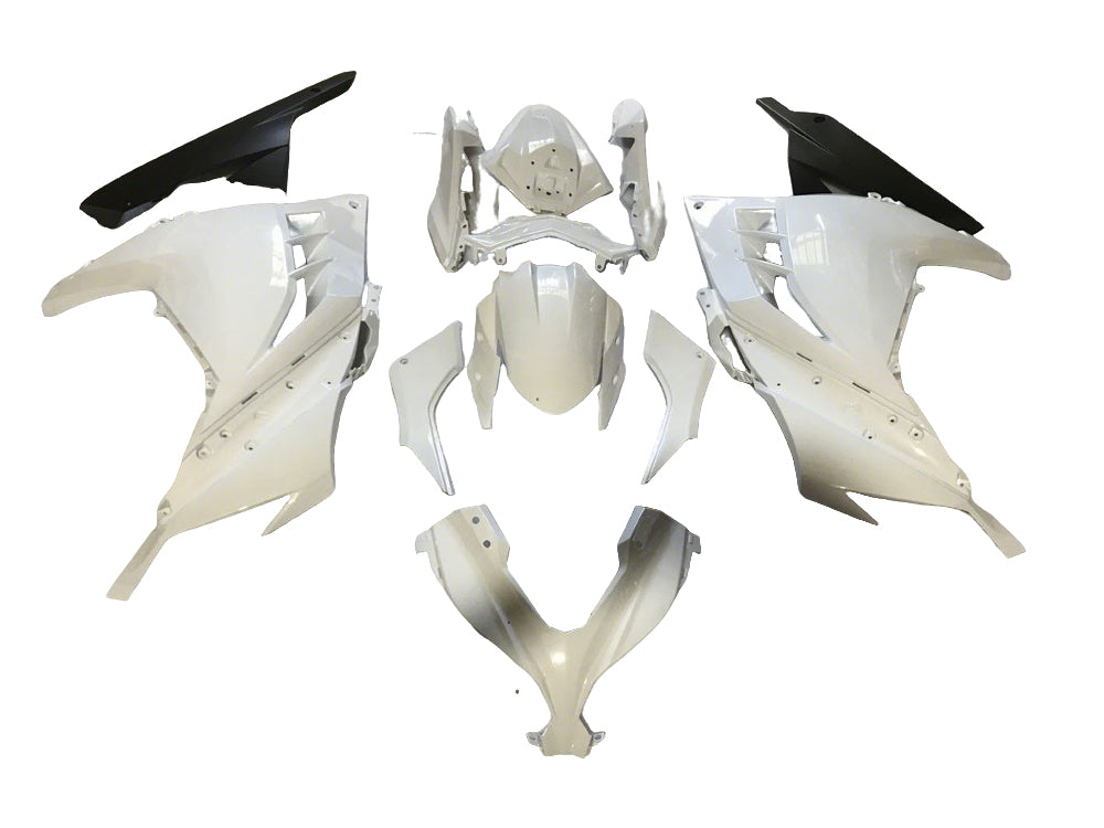 Plastik İçin Kasko Kawasaki Ninja 300R EX300R Perle Beyaz Mat Siyah Ninja (2013-2019)