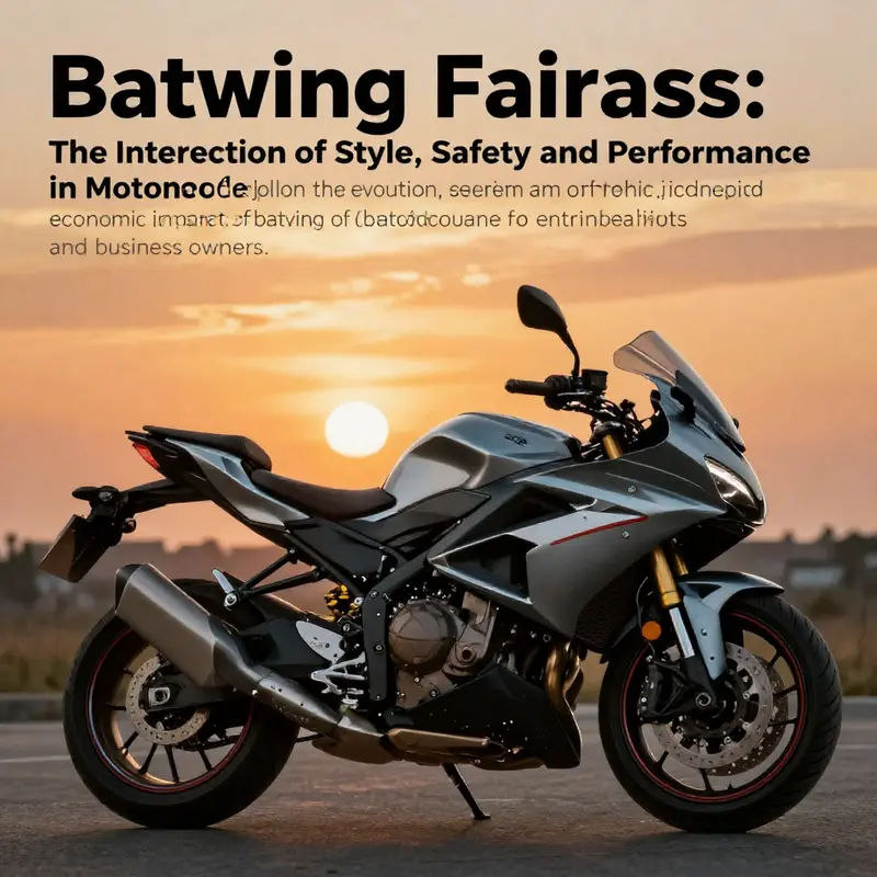 Motocykl z fałdami batwing, prezentowany na tle zachodu słońca, symbolizujący wolność i styl.
