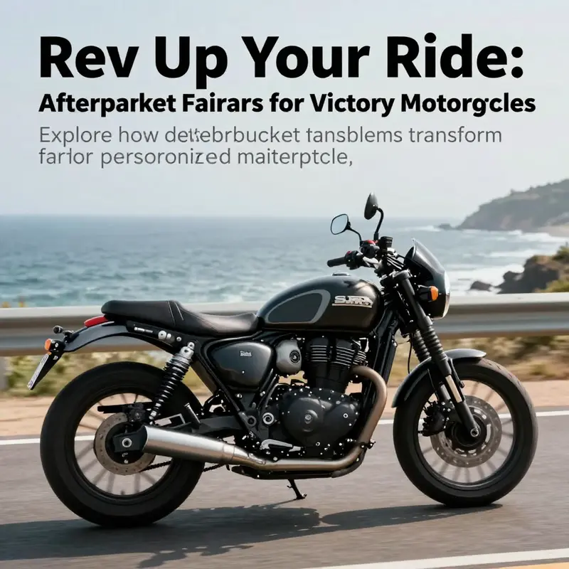A customized Victory motorcycle with aftermarket fairings cruising along a coastal road, emphasizing personalization and adventure.