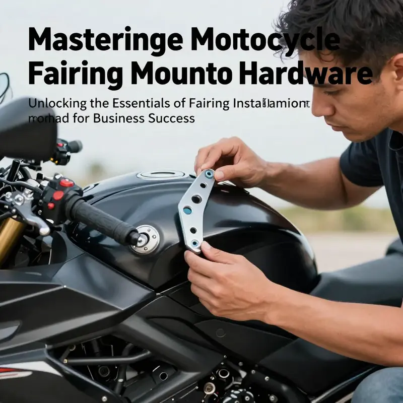 A motorcycle enthusiast checking fairing mounting hardware under natural light, illustrating quality focus.