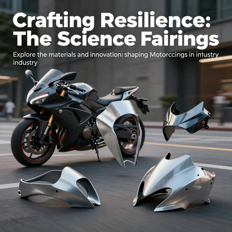 Artistic depiction of motorcycle fairings made from different materials, illustrating style and innovation.