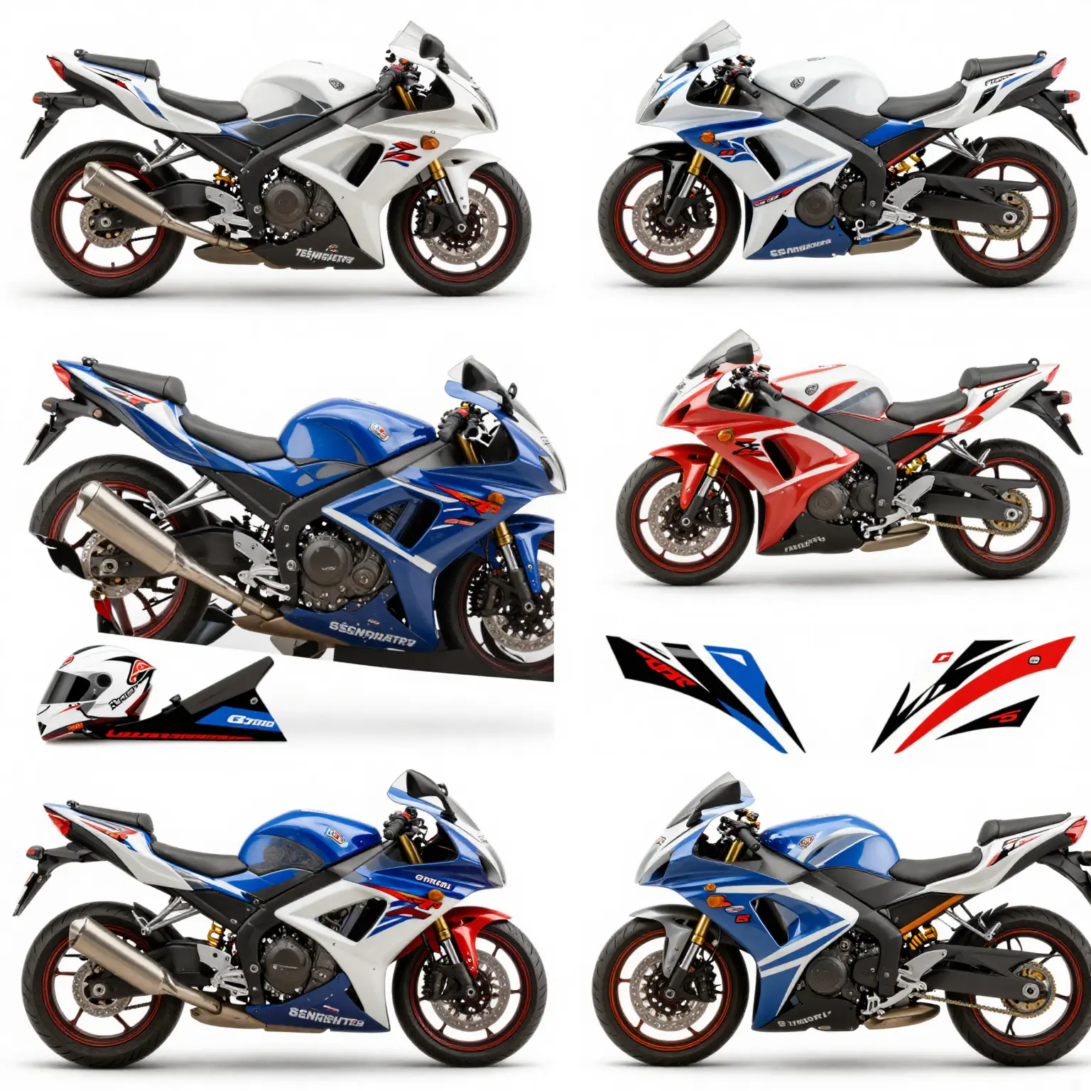 2004년 스즈키 GSXR 600용 스티커 옵션