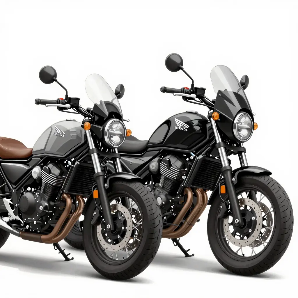 Honda Rebel 1100 with and without fairing kit