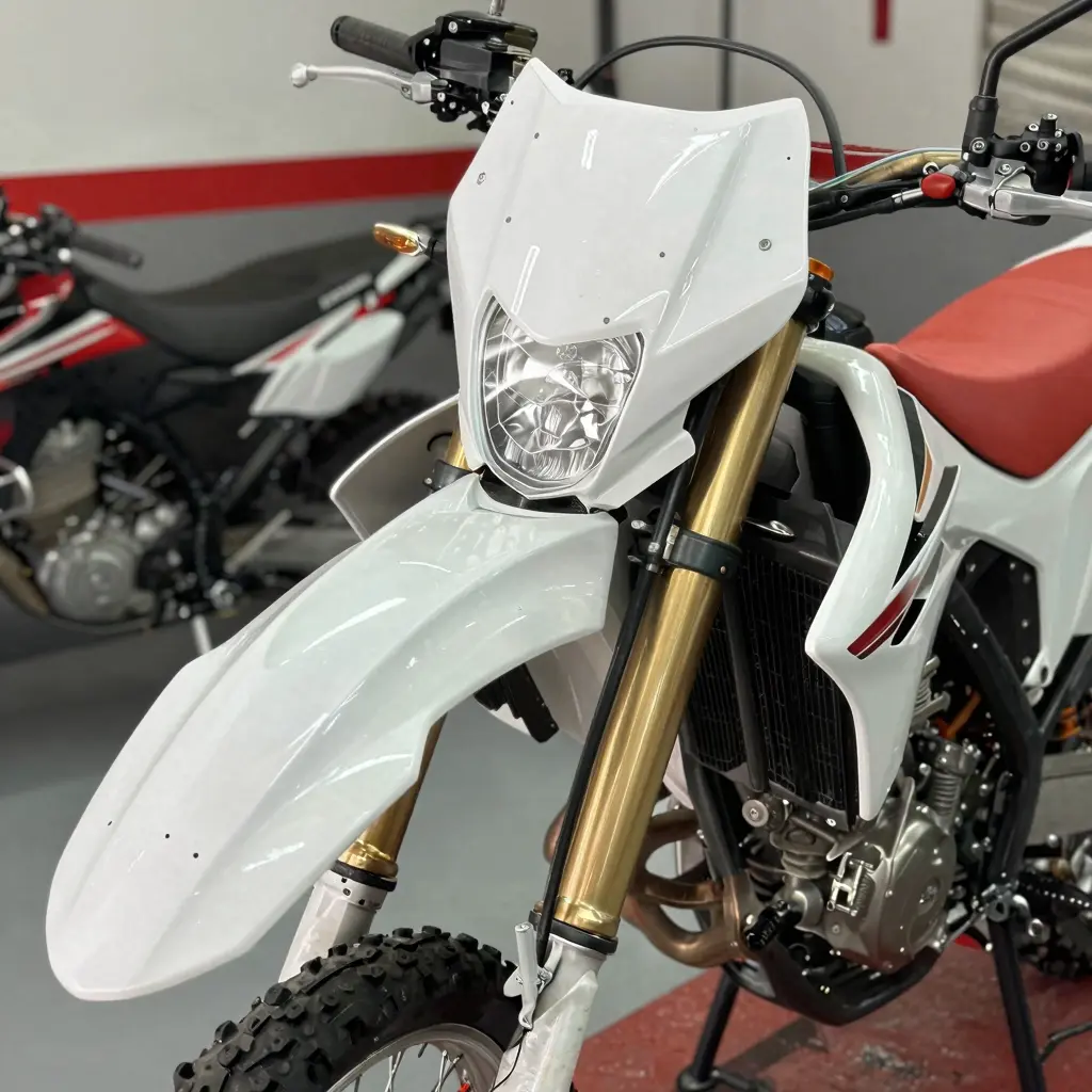 Clean and well-maintained Honda XR 650 Rally motorcycle with fairing