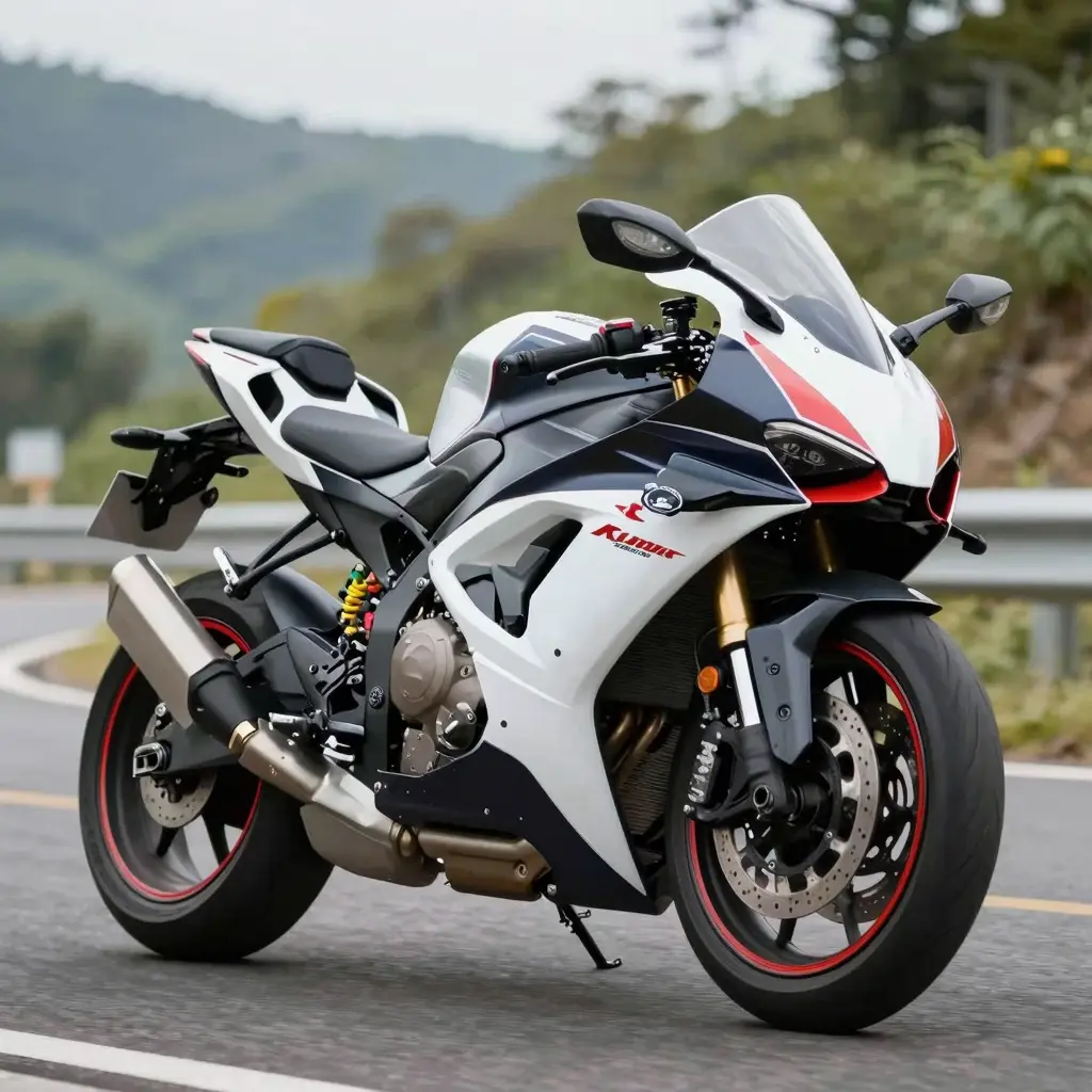 Motorcycle with Custom Fairings